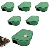 Exterminators Choice Green Bait Boxes | Includes Six Bait Boxes and One Key | Heavy Duty Box to Control Rats, Mice and Other 