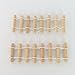 Wired Wood Picket Fence Aquarium Terrariums Miniature Garden Fairy Gardens Doll House Cake Topper Resin Decoration 2 Pcs Set Beige