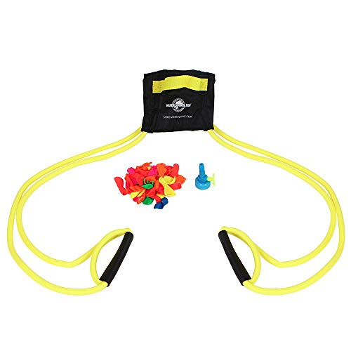 Water Sports 3-Person Water Balloon Launcher Sling Shot Kit (Color May Vary), Deluxe
