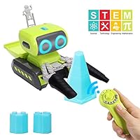 Tuptoel Construction Toys, Remote Control Engineering Robot Programmable Construction Vehicle, RC Robot Astronaut Educational Toys/Gifts for Kids, Interactive Stem Toys for 3+ Years Old