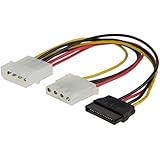 LP4 to SATA, CableCreation [5-PACK] 6-Inch LP4 to LP4 SATA Power Y Cable Adapter