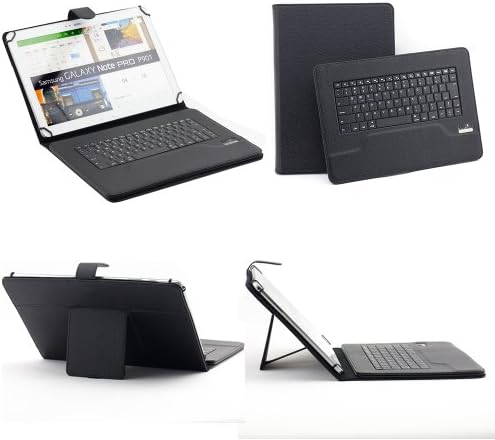 Universal 11" -12" Inch Tablet Portfolio Leather Case W keyboard F Android / IOS / Windows Systems Tablet(Black) Universal 11-12 inch Tablet Portfolio Protective PU Leather Case Covering with Detachable Removable Bluetooth Keyboard for Samsung Galaxy Note Pro 12.2 / Microsoft Surface Pro 3 / Dell Venue 11 Pro Tablet /ASUS Eee Slate EP121 / Lenovo IdeaTab K3 Lynx etc Tablet.Color:Black