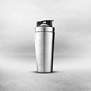 Matrix Nutrition Stainless Steel Protein Shaker, Training, Gym, Metal Anti Odour Sports Supplement Protein Powder, Strong Lightweight Drinks Holder 739ml Fluid Container