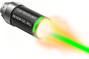 T238-Fluorescence Airsoft Tracer Unit, Spitfire Tactical Muzzle Flash Simulator for Airsoft BBS/NERF Darts/Gel Balls with 14mm Counterclockwise Threaded Adapter, 19mm to 16mm Adapter and Allen Key