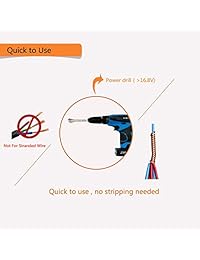 AWSOM   Herramienta eléctrica de alambre Twister, herramienta de alambre, avellanador, conector rápido tipo 2,5 mm2 a 4 mm2, compatible con conductores de taladro eléctrico