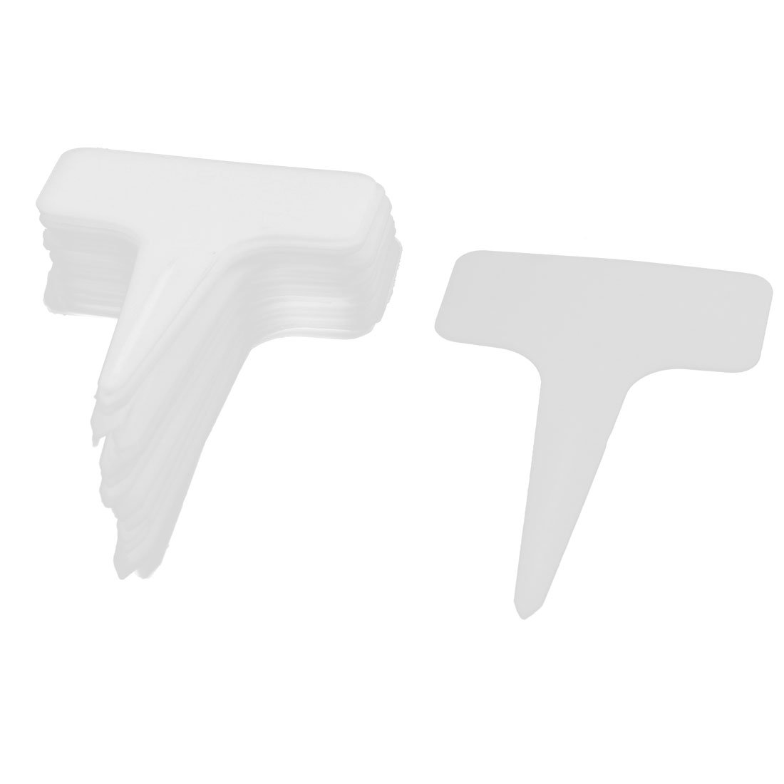 Sourcingmap Plastic Parterre Home Garden Rectangle Shaped Plant Seed Tag Label Marker 20pcs White