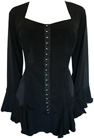 Dare to WearCorsetta Corset Top: Victorian Gothic Steampunk Women's Burlesque Blouse for Everyday Halloween Cosplay