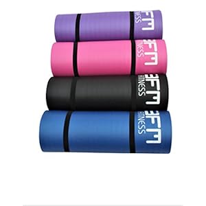 HOME HUT Large 15 mm X 1.9 m Thick Yoga Mat Pilates Gymnastics Exercise with Carrier Strap