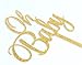 Firefairy(TM) OH BABY Gold Cake Topper Baby Shower Birthday Party Decoration