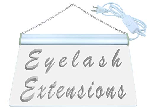 ADVPRO Eyelash Extensions Beauty Salon LED Neon Sign White 16" x 12" st4s43-i885-w - Thumbnail 2