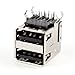 Uxcell a13071500ux0180 Double Layers Female USB Type A Right Angle 8-Pin DIP Jack Connector