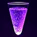 GlowCity Light-Up Plastic Champagne Flutes - LED Glow-in-the-Dark Party Glasses - Multiple Color Set of 12, FDA Approved, Batteries Included