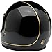 Biltwell Gringo Le Tracker Helmet (Gloss Black/Gold, Large)