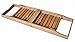WELLAND Bathtub Caddy Bamboo Bath Tray with Adjustable Extending Sides, Bath and Bed Tray, Cellphone Tray, Book Reading Rack, Cup, Wine Glass Holder and Tablet Holder (Natural Bamboo Color)