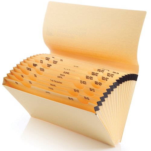 Manilla Foolscap Multipurpose Expanding AZ File Concertina Folder