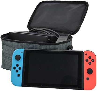 NBboo Soft Waterproof Travel Case Bag for Nintendo Switch System, Grey