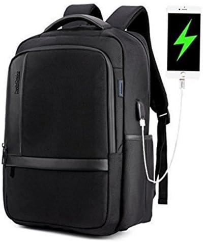 Laptop Backpack-Lightweight Computer Backpack,Water Resistant Laptop Backpack with USB Charging Port School Bookbag for 15.6-Inchand Notebook,Black