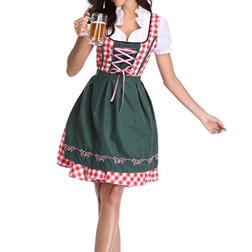 image for MIS1950s Women's German Oktoberfest Dirndl Dress Bavarian Beer Maid Co
