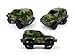 Replacement Toy Car Blue, Brown and Dark Green Jeeps (3-Pack) with 3 LED Lights Compatible with Most Tracks Including Magic Track for Boys and Girls