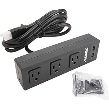 power strip usb outlets cord ports ac lorell durable duty heavy feet electronics office
