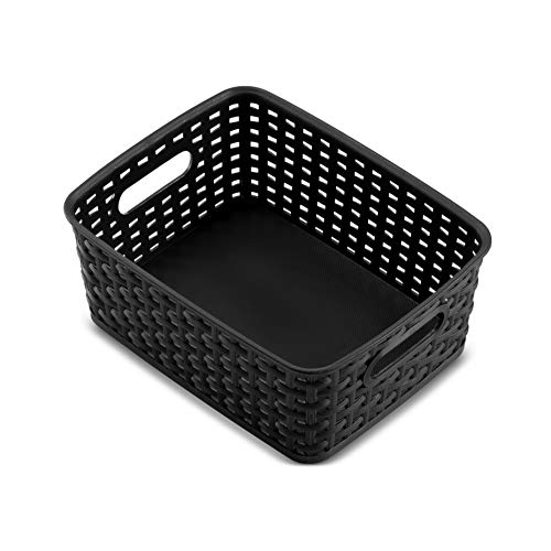 Set of 6 Plastic Storage Baskets - Small Pantry Organizer Basket Bins - Household Organizers with Cutout Handles for… - Image 3