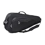 Gigavibe Premium Tennis Bag, 3 Racquet Holder (Black/Gray)