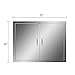 CO-Z Outdoor Kitchen Doors, 304 Brushed Stainless Steel Double BBQ Access Doors for Outdoor Kitchen, Commercial BBQ Island, Grilling Station, Outside Cabinet, Barbeque Grill, Built-in (31