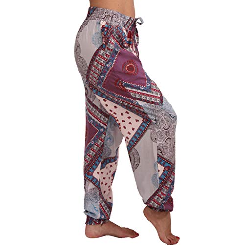 UBST Women's Harem Pants, Women Boho Hippie Pants Loose Palazzo
