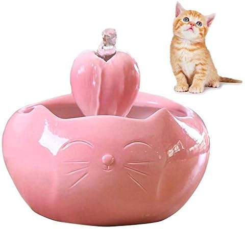 セラミック猫水飲み場 猫と犬用のペット用水飲み場 静かなポンプ