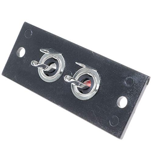 Magic&shell RCA Connector 5PCS Black 2 Way RCA Terminal Wall Panel Plate Input Phono Chassis Socket AV Audio Connector - Thumbnail 4