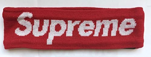 Legend Products Supreme Letters Logo Fleece Fashion Headband Red