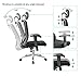 Ticova Ergonomic Office Chair with Adjustable Headrest, Armrest and Lumbar Support - High Back Mesh Office Chair with Thick Seat Cushion - Reclining Computer Desk Chair