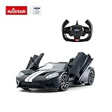 RASTAR 1/14 Scale Ford GT RC Open Door Radio Remote Control Model Toy Car R/C RTR Licensed Product (Matte Black)