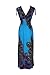 2LUV Women's Sleeveless Tie Dye/Paisley/Antique/Peacock Print Maxi Dress