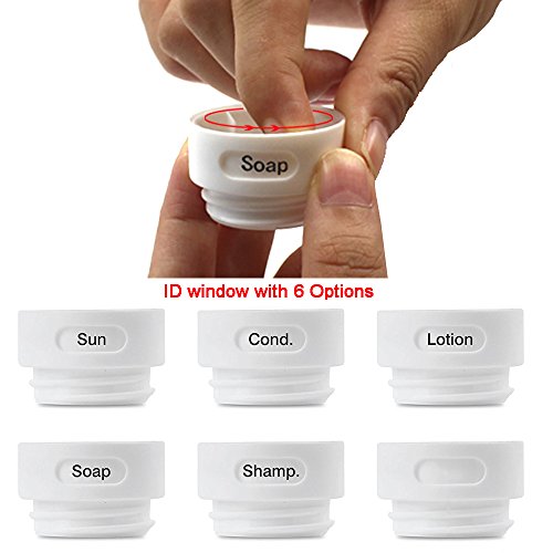 INNERNEED Portable Leakproof Silicone Travel Bottle Set Refillable Squeezable Bottle Labeled Container (1.25oz)