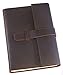 Refillable Genuine Leather Journal Notebook Exquisite Classic Design for Men and Women 240 Unlined Pages. 8.5x6x1 in. (NOT Size A5) Great Graduation Gift!