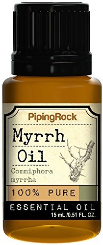 Piping Rock Myrrh 100% Pure Essential Oil 1/2 oz (15 ml) Dropper Bottle Commiphora Myrrha Therapeutic Grade