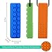 3 Pack Sensory Chewing Necklace for ADHD, Teething, Autism, Biting, Oral Motor Chewy Stick/Tube Toy Jewelry for Boys, Girls, Adults, Toddlers(Blue, Green, Orange) by Accmor