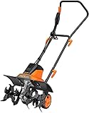 TACKLIFE Electric Tiller, Garden Tiller, 18/12.5