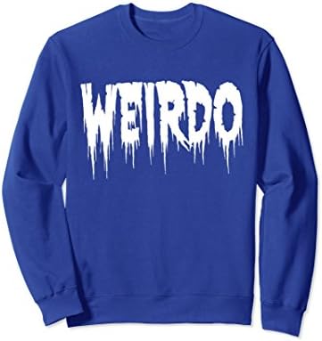 Unisex Weirdo Sweater Horror Goth Emo Rock Heavy Metal Large Royal Blue