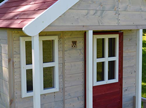 Wendi Toys M6 Nordic Adventure House | Maison de jardin pour Jeu d'enfant à l'extérieur | Rouge