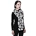 FURTALK Real Rex Rabbit Fur Scarf for Women 110 CM Ruffled Scarf