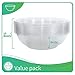 Large Salad Bowls with Lids [10 Pack - 64 oz.] - Disposable Clear Plastic Family-Size Containers for Salads, Snacks and Cold Side Dishes. Perfect for Picnics or as a To-Go Serving Bowl