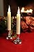 Enchanted Spaces Set of 10 Flameless Ivory Window Candles with Removable Silver Candle Holders, 20 AA Batteries, Window Suction Cups, Remote Control with Daily Timer