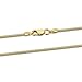 Amberta 18K Gold Plated on 925 Sterling Silver 1.4 mm Snake Chain Necklace 16