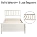 Harper&Bright Designs Wood Platform Bed with Headboard, Footboard, Wood Slat Support, No Box Spring Needed(Twin, White)