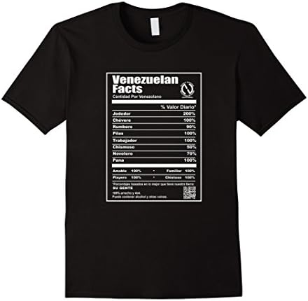 Mens VENEZUELAN FACT FUNNY SHIRT Medium Black