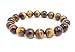 Antiquity Sian Art 8 mm Tiger Eye Beads Stretch Bracelet with Charm Jewelry Bracelet Free Zoom