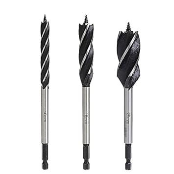 Generic 16mm : 1Pcs Spiral HSS Drills for Wood 10/16/25mm Hex Power Tools Chuck Bits -Y103