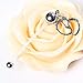 BODYA Silver White Gem Baby Feet Dangle 14g Flexible BioFlex Maternity Pregnancy Pregnant Navel Barbell Belly Button Ring